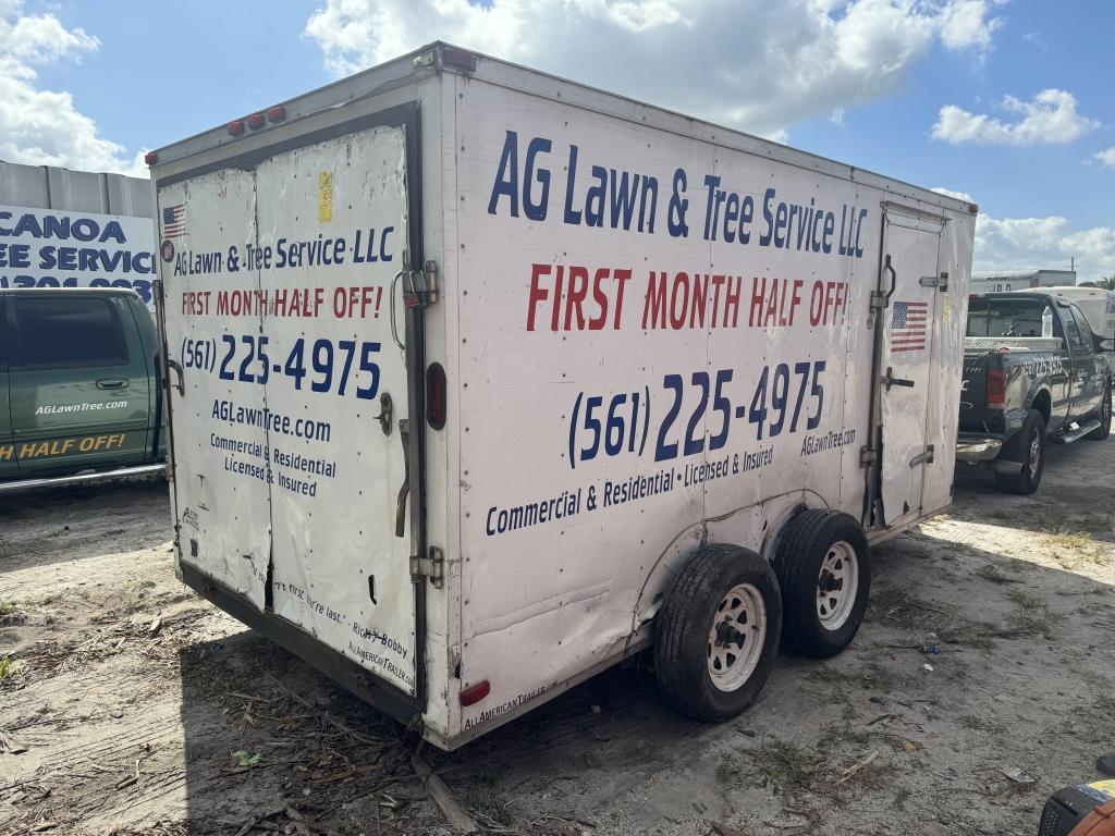 2015 LARK, 14' TANDEM AXLE ENCLOSED TRAILER