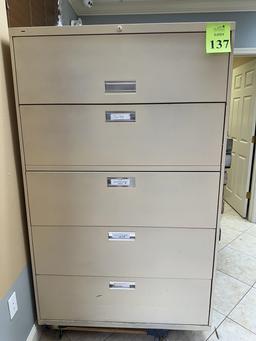 5 DRAWER METAL LATERAL FILING CABINET