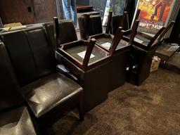 DARK BROWN FAUX LEATHER DINING CHAIRS