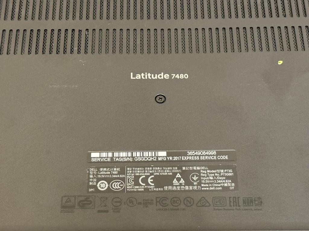 Dell Latitude 7480  Core i5-6th 256GB SSD,8GB RAM