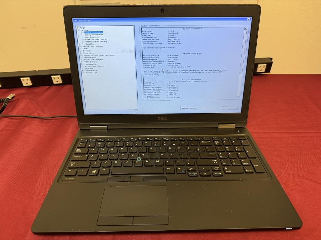 DELL LATITUDE 5580 CORE i7-7th 16GB RAM 512 SSD