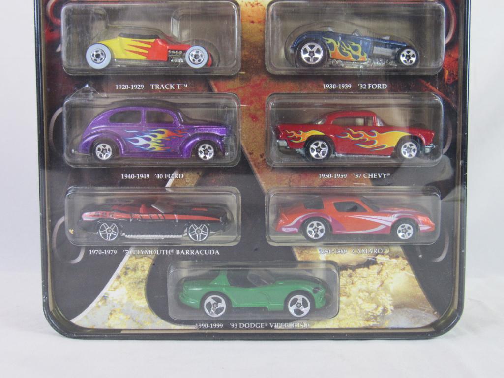 Hot Wheels "Decades 1900-2000" Boxed Set (10) Sealed MIB w/ VW Drag Bus