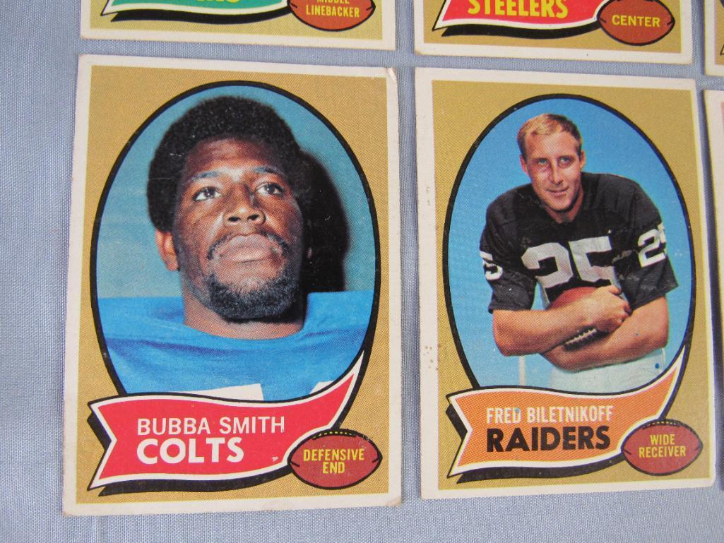 Lot (60+) 1970 Topps Football Cards w/ Some Stars