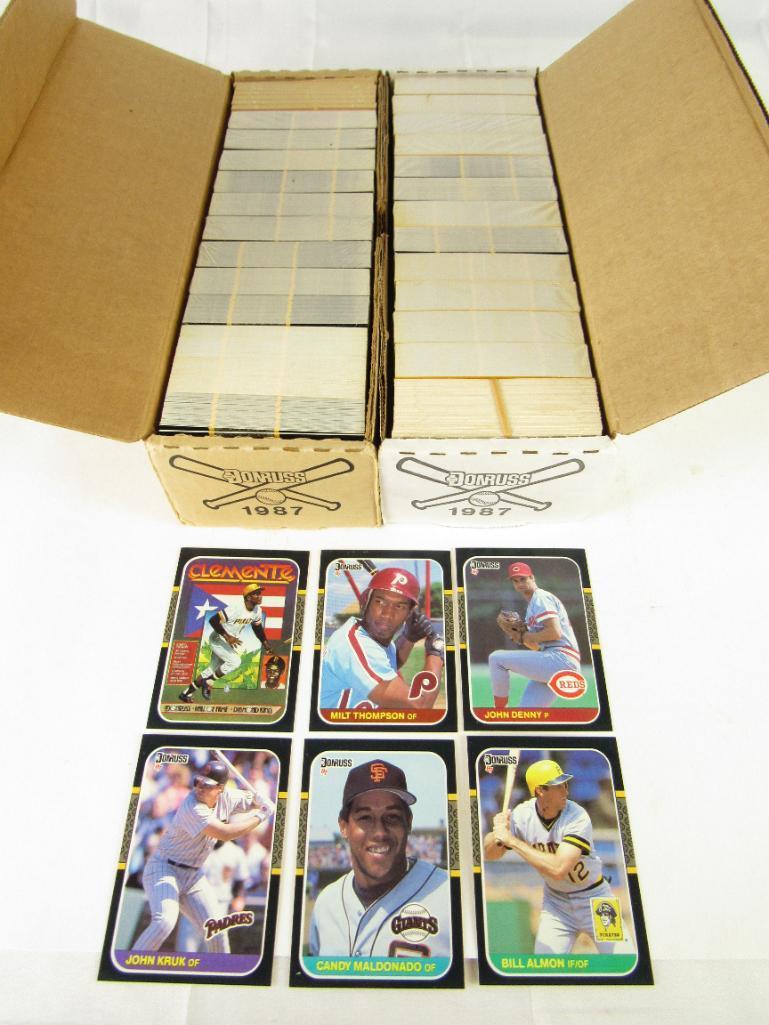 Lot (2) 1987 Donruss Baseball Factory Sealed Sets- Maddux, Bonds, Bo Jackson RC!