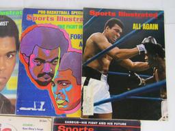 Lot (5) Vintage 1960's/70's Muhammad Ali Magazine- Ring, Sports Illustrated.