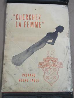 Rare 1935 Packard "Round Table" Meeting/ Presentation Portfolio "The Shadow of a Woman"