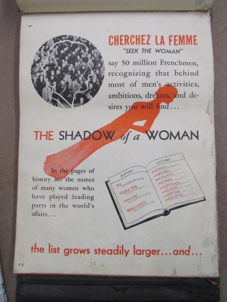 Rare 1935 Packard "Round Table" Meeting/ Presentation Portfolio "The Shadow of a Woman"