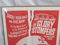 Excellent Vintage 1967 "The Glory Stompers" One-Sheet Movie Poster- Motorcycle Themed