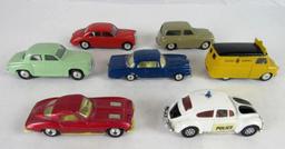 Lot (7) Vintage Corgi 1/43 Scale Diecast Cars Original