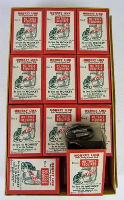 Full NOS Box (22 Packs) Antique Monkey Link Tire Chain Repair Links