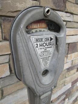 Vintage Dual Automatic 5 Foot Parking Meter