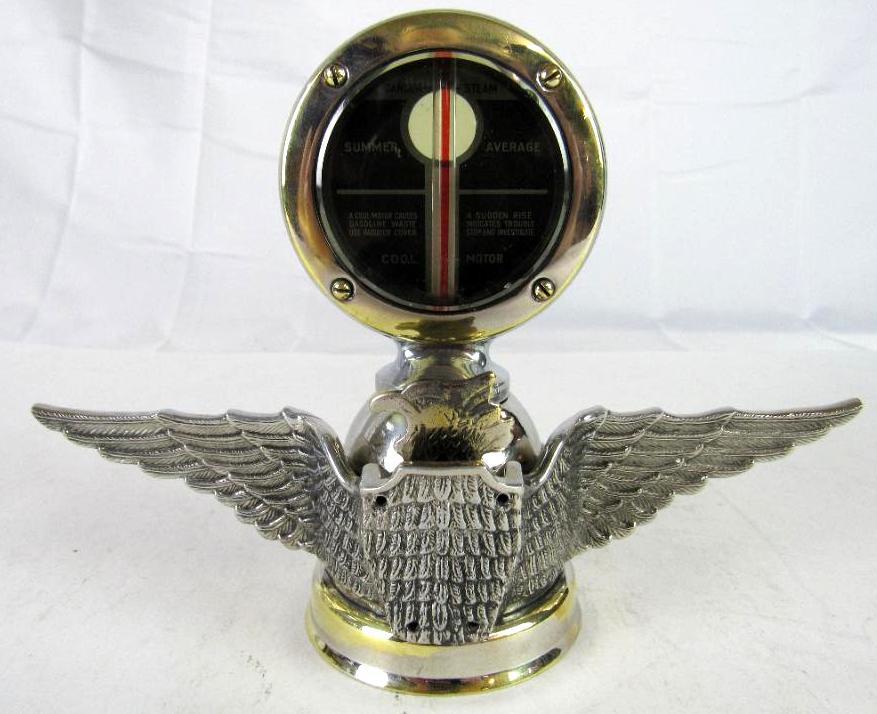 Excellent Vintage Boyce Moto-Meter w/ Eagle & Wings