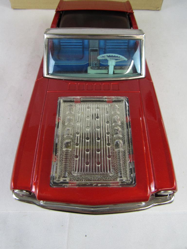 Outstanding Vintage Yonezawa Japan Tin Battery-Op Mustang Convertible MIB 13"