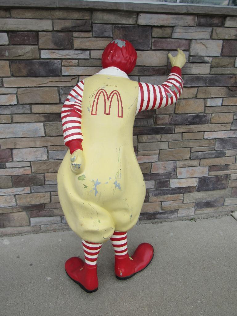 Vintage Original Ronald McDonald Restaurant Statue/ Fiberglass/ Life Size!