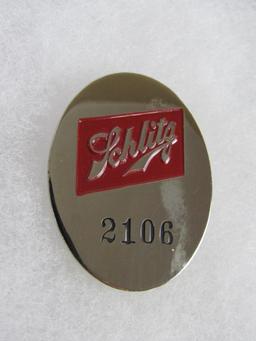 Vintage Schlitz Beer Employee Badge