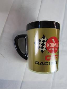 Set (8) Vintage 1960's Kendall Motor Oil GT-1 Racing Oil Coffe Mugs- Plastic