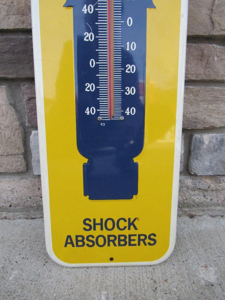 Vintage Monroe Shock Absorbers 27" Metal Advertising Thermometer