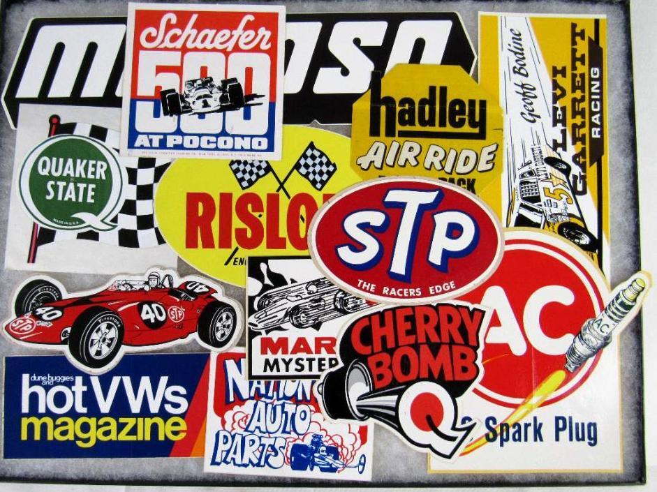 Grouping of Vintage Automotive/ Hot Rod/ Racing Related Decals