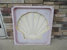 Vintage Shell Gas Station Embossed Plastic Sign Face (1970's/80s) 36 x 36"