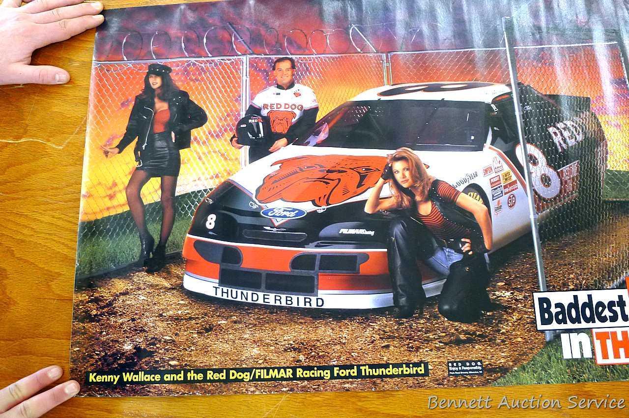 Nascar and other racing posters featuring Dick Trickle, Jeff Gordon, Dale Earnhardt, Allison and