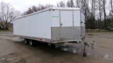 1996 FLOE PRO 100 PLUS  20' x 96" ENCLOSED TANDEM AXLE SNOWMOBIILE TRAILER, 6' high,drop down rear+