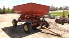 KILBROS # 200 GRAVITY WAGON  w/ HYDRAULIC DRILL FILL AUGER, Mn. 7 TON RUNNING GEAR,11L x 15" tires