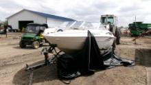 2009 18' GLASTRON OPEN BOW w / 90 H.P.  EVINRUDE OUTBOARD, E-Z LOADER TRAILER, perm. license,