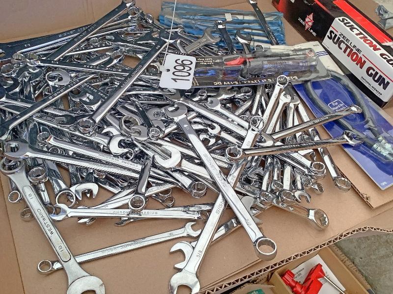 Quantity of New Wrenches, Plus Suction Gun, Etc.