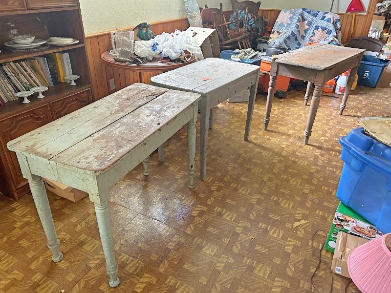 3 Antique Pine Tables