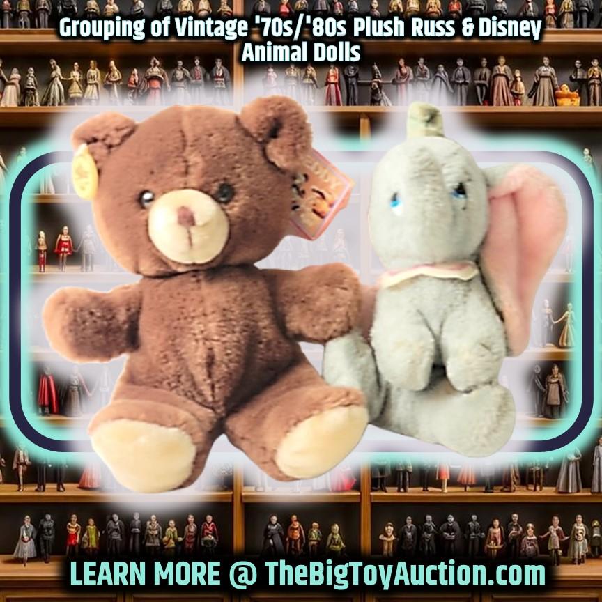 Grouping of Vintage '70s/'80s Plush Russ & Disney Animal Dolls