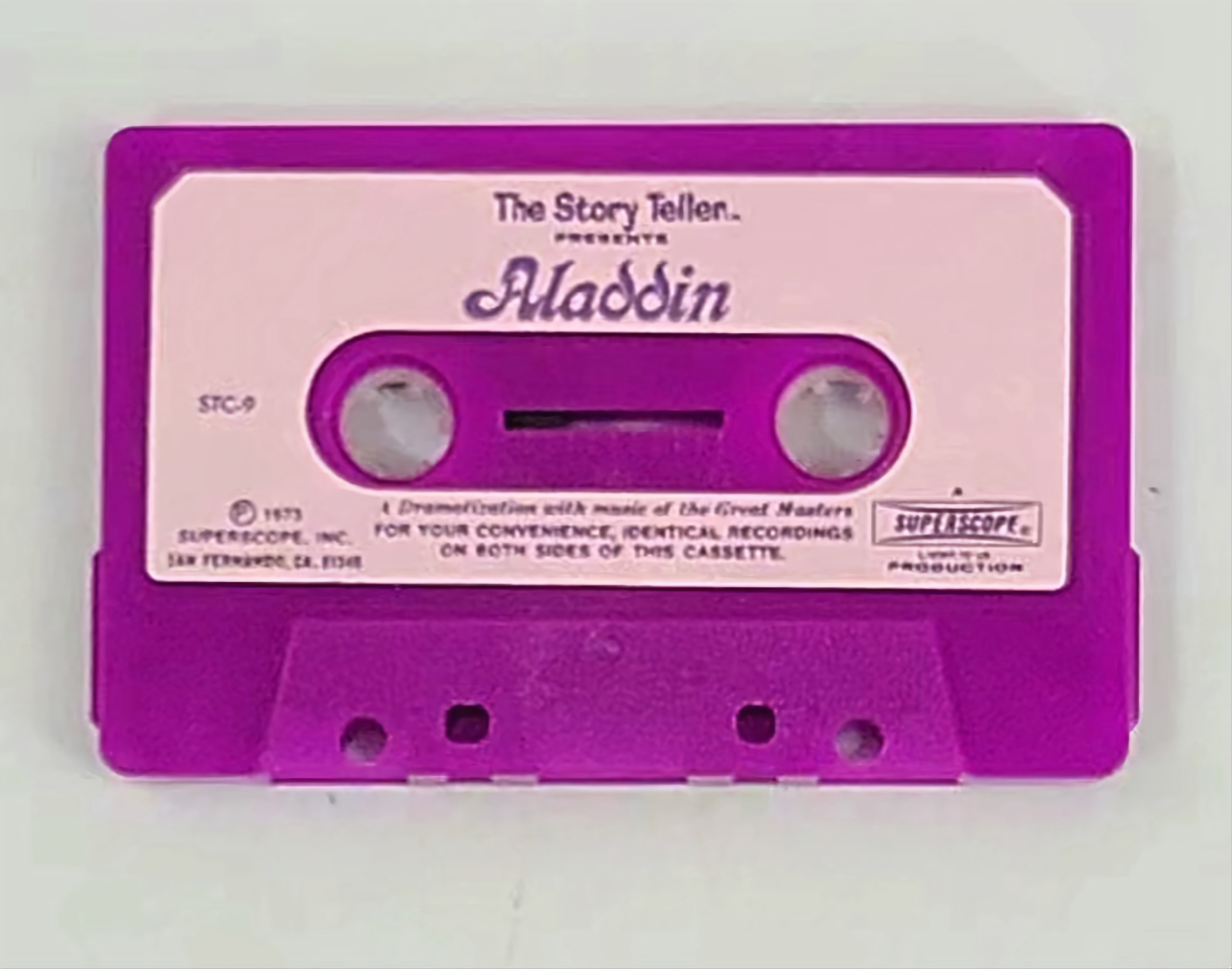 The Story Teller Presents Aladdin Superscope Book & Casette Set