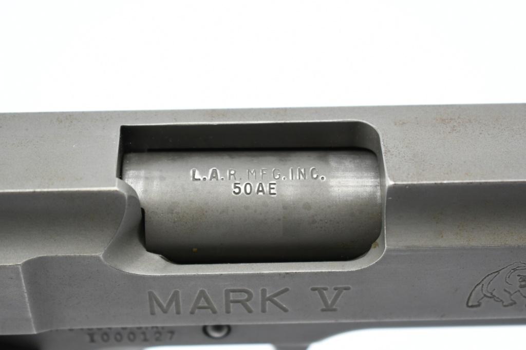 1993 (First Year) L.A.R., Grizzly Mark V, 50 AE Cal., Semi-Auto (W/ Box & Ammo), SN - V000127