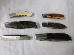 6 Assorted folding knives