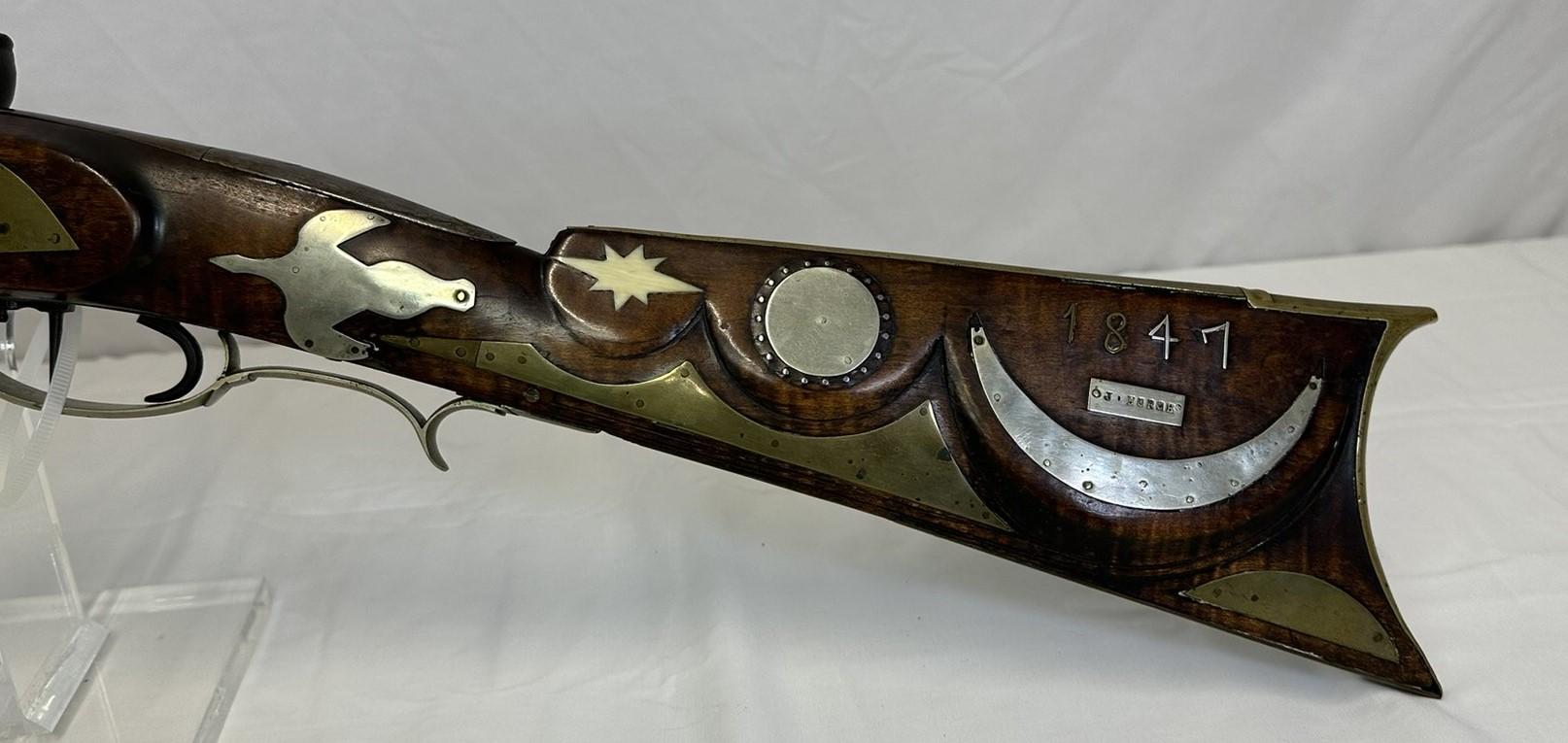 1847 J Burge 40 cal percussion Kentucky Long rifle