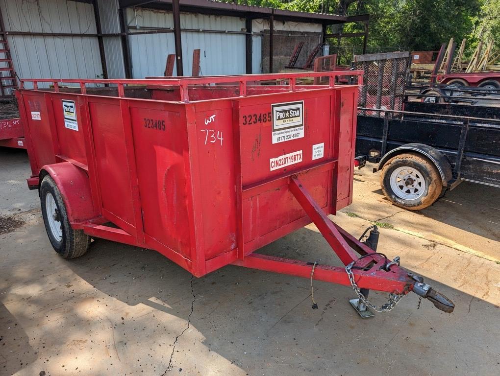 1995 CS BUMPER TRAILER, 5X8 HIGH SIDE