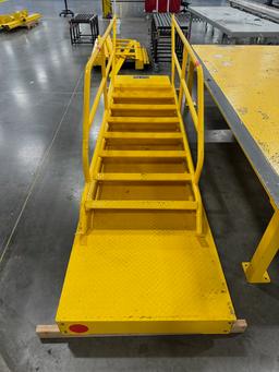 Yellow Steel Platform and 7-Step Stair