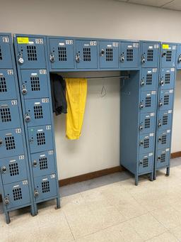 Lockers (16)  - 12"x12"x18" Holes - Blue w/ hang bar