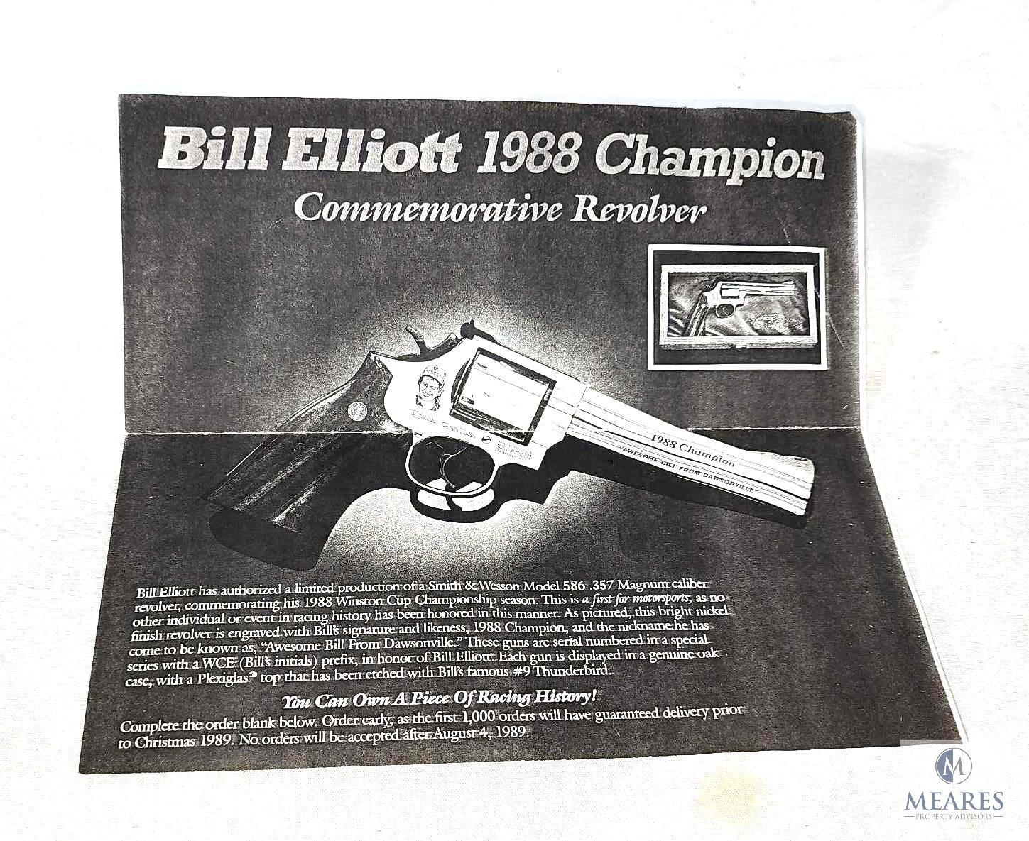 Smith & Wesson Model 586-3 Nickel Plated Bill Elliott Commemorative (4557)