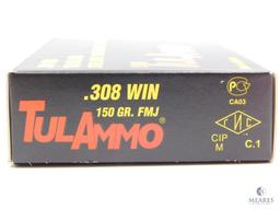 40 Rounds TulAmmo .308 WIN 150 Grain FMJ Steel Case