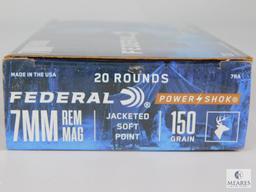 20 Rounds Federal 7mm Rem. Mag, 150 Grain JSP
