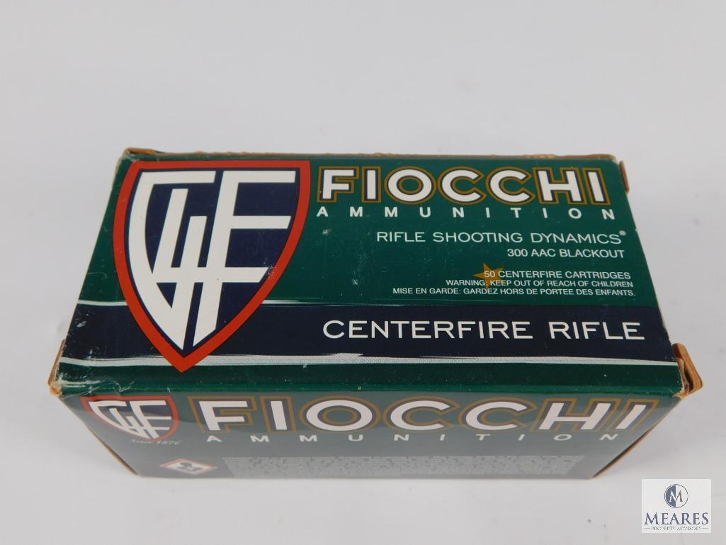 50 Rounds Fiocchi Ammunition Rifle Shooting Dynamics 300 AAC Blackout 150 Grain FMJBT