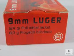 50 Rounds GECO 9mm Luger 124 Grain FMJ