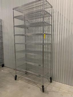 Metal Mobile Shelving on Casters w/ 9 Shelves U-Line