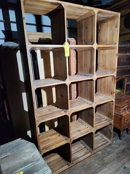 Vintage Wooden Crate Tall Cabinet