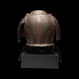 A 17th Century German Etched and Painted Half Suit of Armor