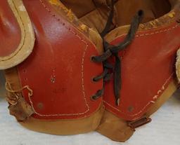 Vintage 1946 Game Used? NFL Football Shoulder Pads Jim Jones Detroit Lions GU Red 40F Rare