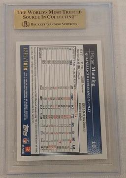 2009 Topps Gold NFL Football Card Peyton Manning BGS 9.5 Colts GEM MINT HOF 1291/2009 Broncos