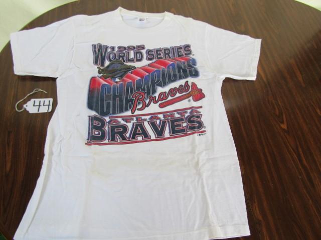 Vtg 1995 Atlanta Braves World Series Champions T - Shirt