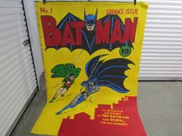 Large Batman D C Comics Hand Painted Poster On Canvas