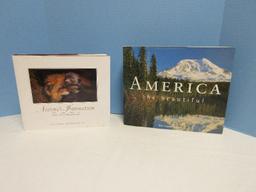 2 Hardback Books America The Beautiful © 1993 & Natures Inspiration Photographic Journey